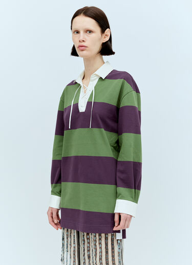 Dries Van Noten 条纹 Polo 衫 紫色 dvn0256012