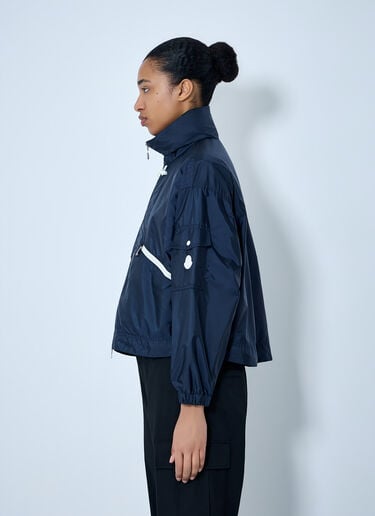 Moncler High-Neck Zip-Up Jacket Navy mon0264011