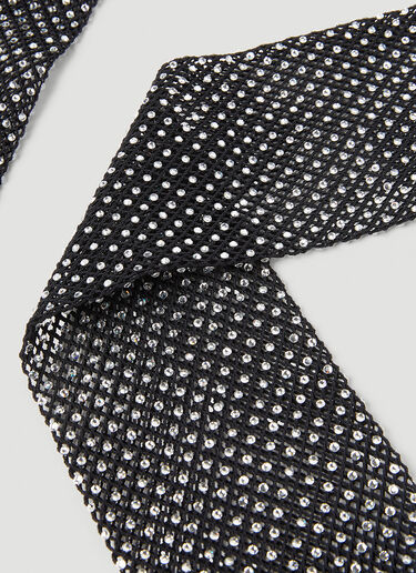 Balenciaga Crystal Embellished Mesh Tights Black bal0252035
