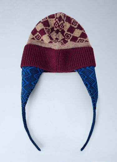 LN-CC® - Dries Van Noten: Marvin Beanie Hat - Bordeaux Dries Van Noten Marvin Beanie Hat Bordeaux dvn0165001