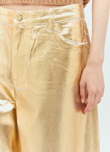 Foil Wide Jeans GANNI Foil Wide Jeans Gold gan0257008