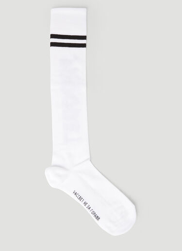 Rassvet High Logo Intarsia Socks White rsv0152022