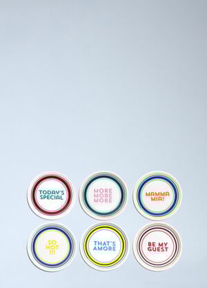 Bitossi Home Set Of Six Assorted Pizza Plates Multicolour wps0692578