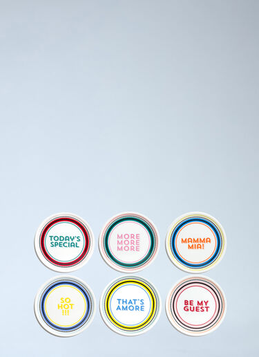 Set Of Six Assorted Pizza Plates Bitossi Home Set Of Six Assorted Pizza Plates Multicolour wps0692578