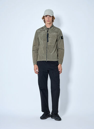 LN-CC® - Stone Island: Technical Nylon Jacket - Green Stone Island Technical Nylon Jacket Green sto0165041