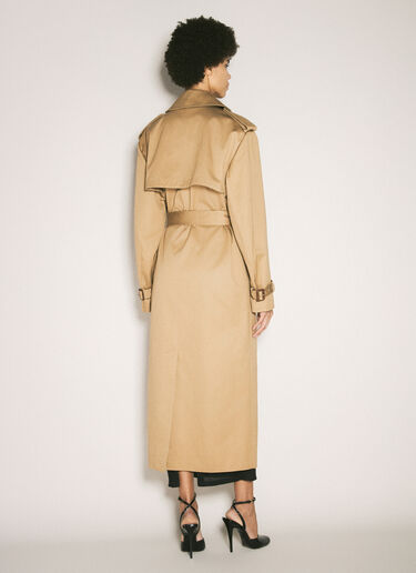 Saint Laurent Twill Trench Coat Beige sla0257013