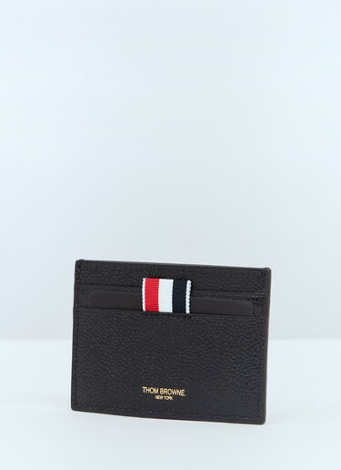 Leather And Canvas Cardholder Thom Browne Leather And Canvas Cardholder Black thb0156011