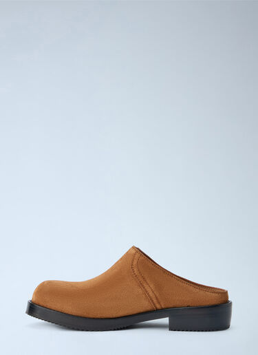 LN-CC® - Dries Van Noten: Suede Slip-On Mules - Brown Dries Van Noten Suede Slip-On Mules Brown dvn0165032