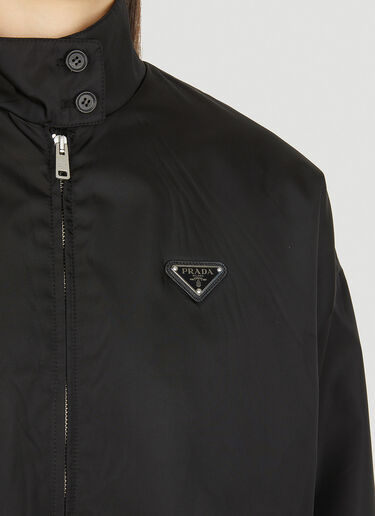 Prada Logo Plaque Re-Nylon Jacket Black pra0252006