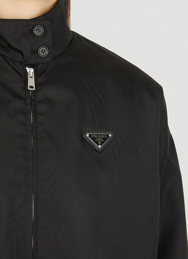 Logo Plaque Re-Nylon Jacket Prada Logo Plaque Re-Nylon Jacket Black pra0252006