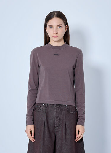 LN-CC® - Jacquemus: Gros Grain Short-Sleeve T-Shirt - Purple Jacquemus Gros Grain Short-Sleeve T-Shirt Purple jac0266020