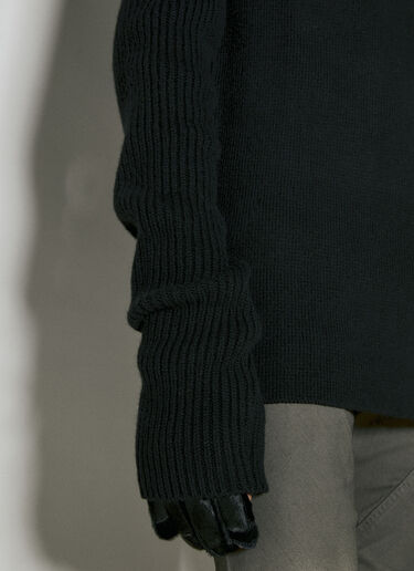Rick Owens Panel Construction Knit Sweater Black ric0154002