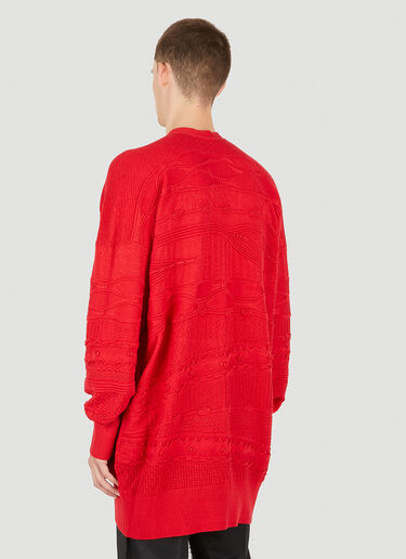 Sulvam Long Jacquard Cardigan Red sul0150010