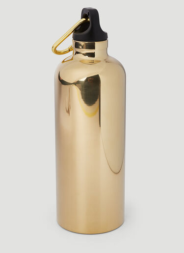 Prada Logo Print Insulated Water Bottle Gold pra0351028