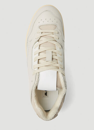 Jil Sander 压印徽标运动鞋 奶油色 jil0151015
