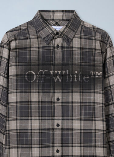Spray Book Check Flannel Shirt Off-White Spray Book Check Flannel Shirt Grey ofw0162076