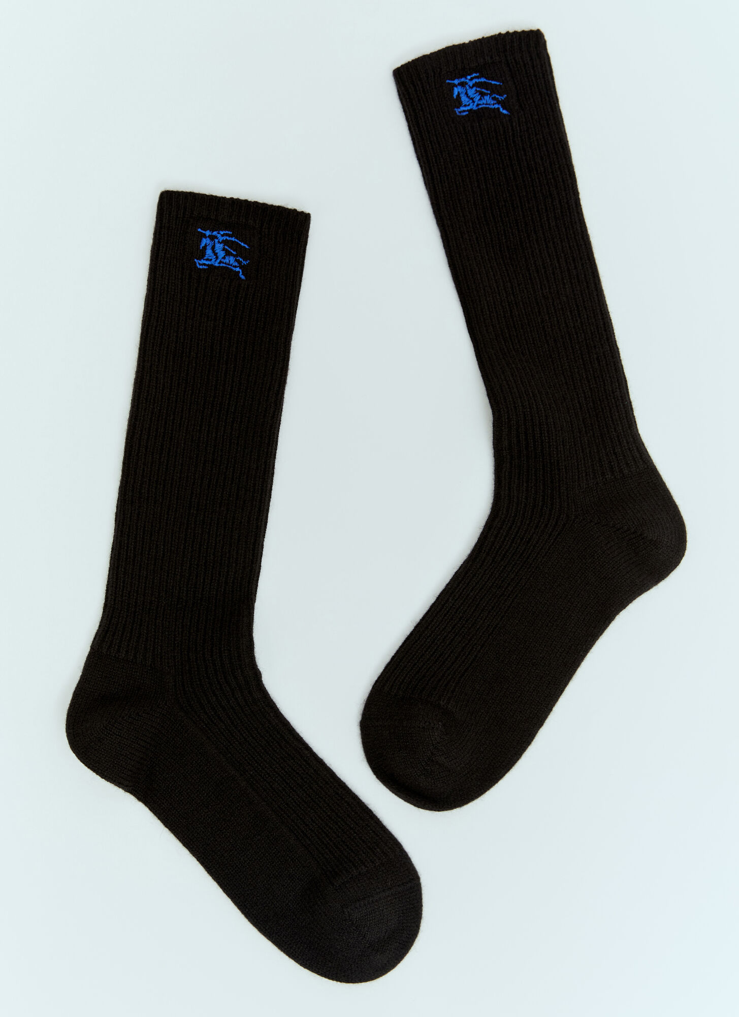 Shop Burberry Cashmere-blend Socks In Black
