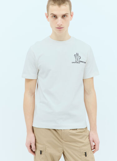 Moncler Grenoble 徽标贴花 T 恤 白色 mog0155008