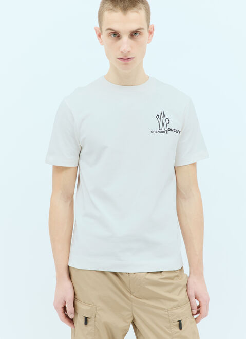 Moncler Grenoble ロゴアップリケTシャツ ブラウン mog0155002