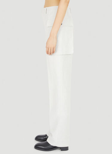LN-CC® - Durazzi Milano: Cargo Tailored Pants - White Durazzi Milano Cargo Tailored Pants White drz0252015