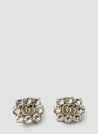 Gucci Embellished GG Marmont Clip-On Earrings Gold guc0250235