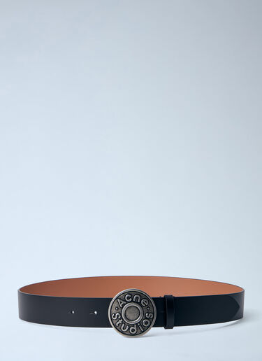 Logo Buckle Leather Belt Acne Studios Logo Buckle Leather Belt Black acn0164021