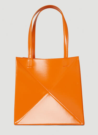 Nanushka Origami Vegan Leather Tote Bag Orange nan0247009