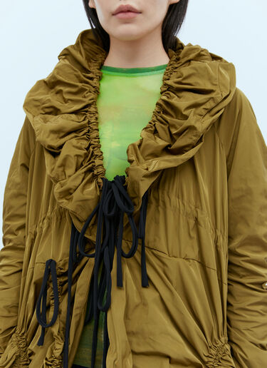 Paula Canovas del Vas Drapy Hooded Parka Khaki pcd0254007