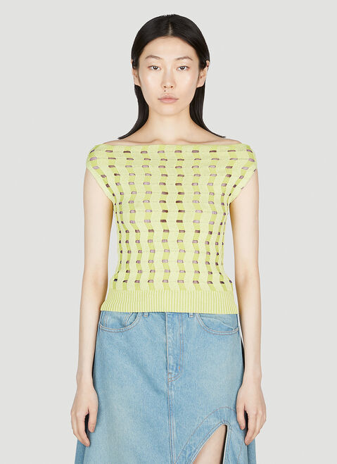 Jacquemus Off Shoulder Knit Top Beige jac0251040