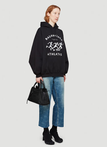 Balenciaga Athletes Hooded Sweatshirt Black bal0243014