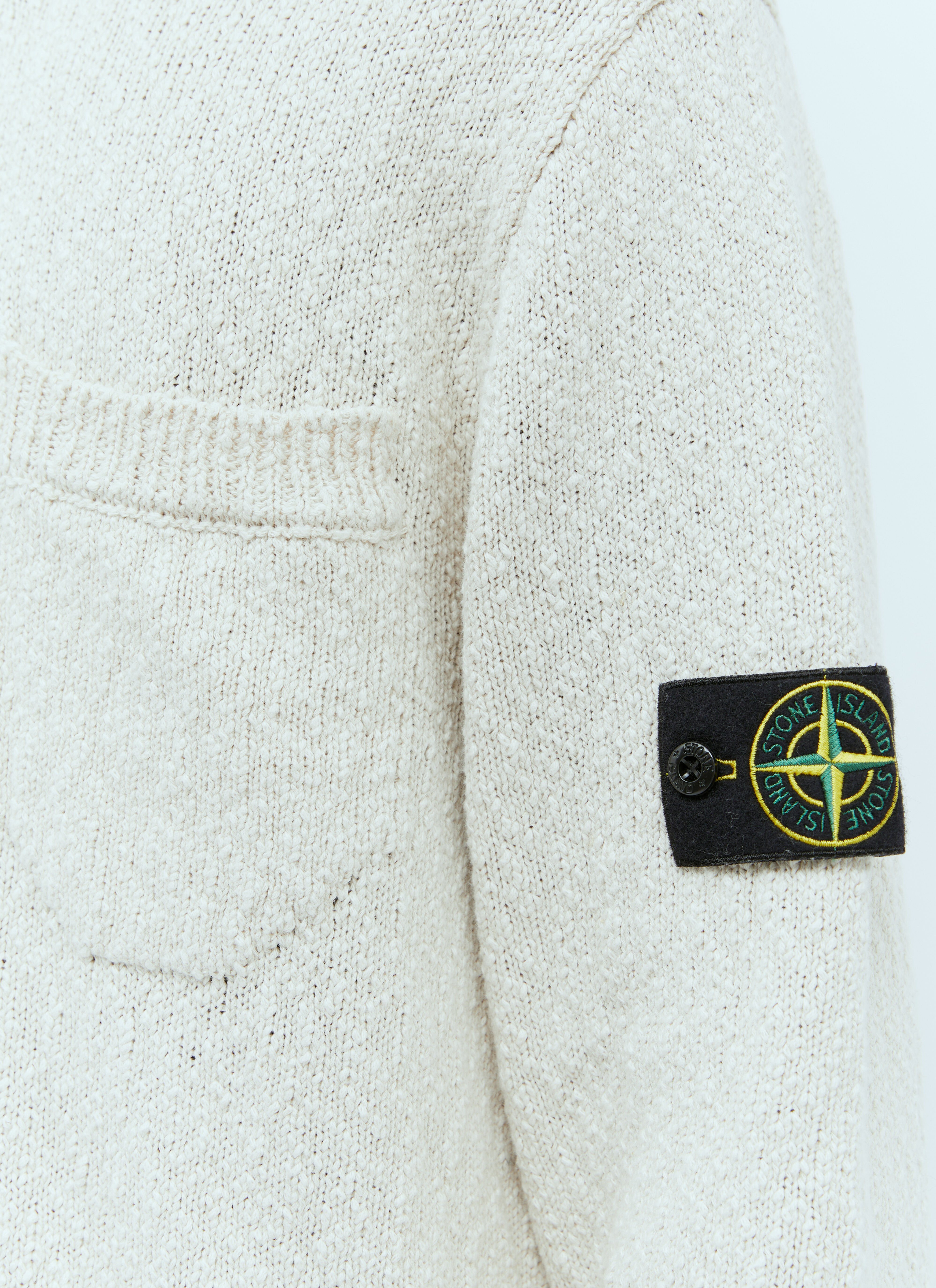 Stone island textured knit jacket store