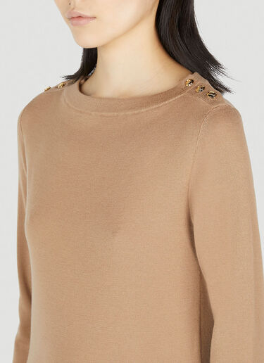 Gucci 리브 스티치 니트 스웨터 Camel guc0251176