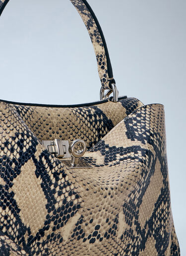 Balenciaga 罗迪欧蛇皮纹迷你手袋 米色 bal0263040