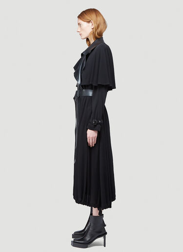 Burberry Ruffle Jersey Trench Coat Black bur0244035