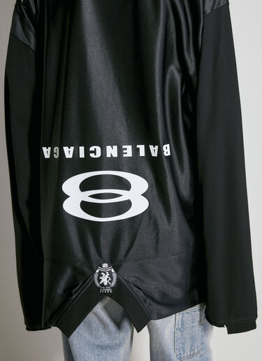 Logo Embroidery Deconstructed T-Shirt Balenciaga Logo Embroidery Deconstructed T-Shirt Black bal0154022