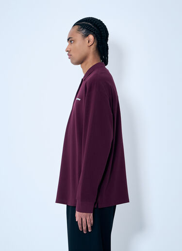 Miu Miu Logo Embroidery Polo Shirt Burgundy miu0159006