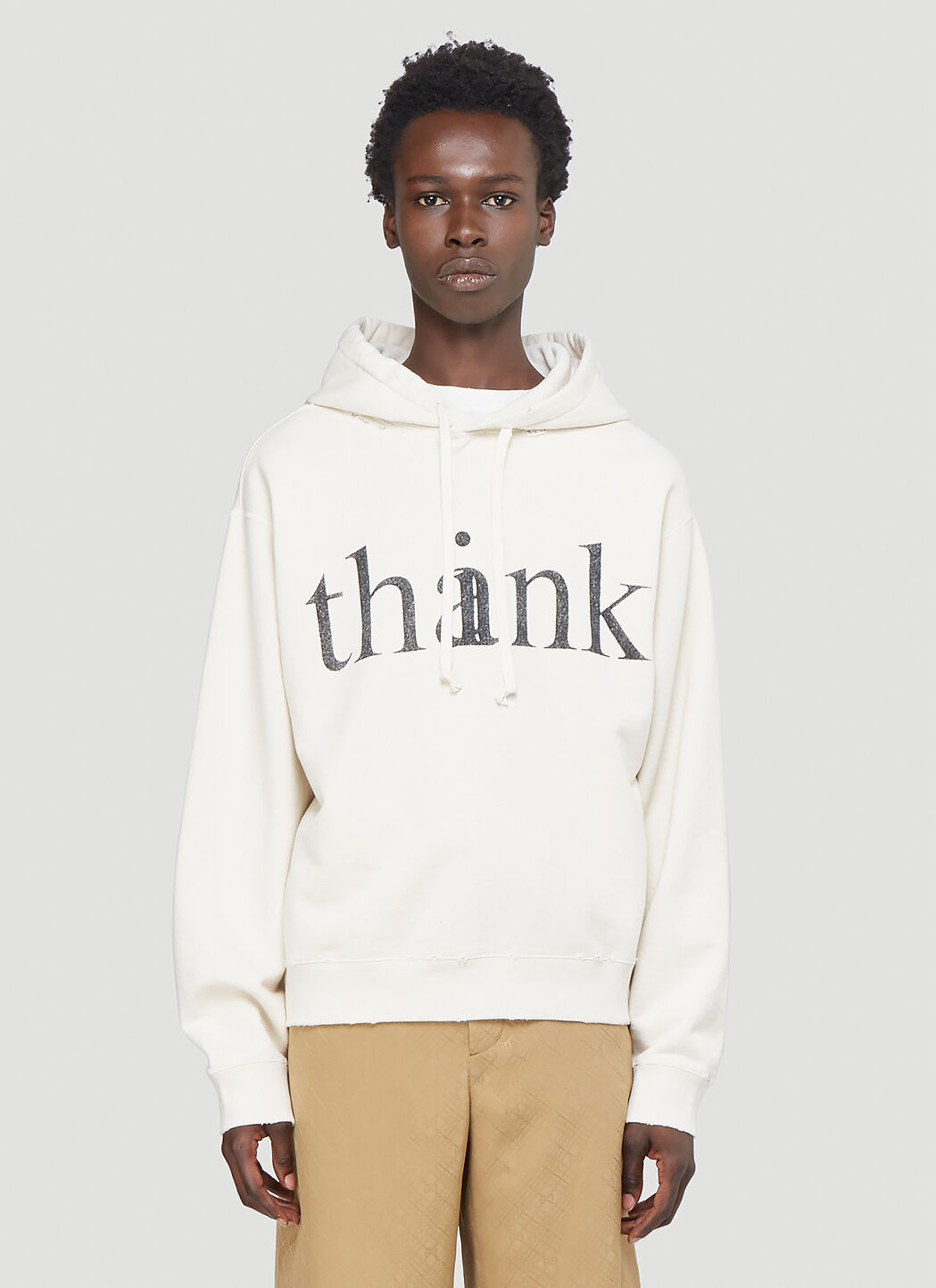 Gucci Think Thank Hooded Sweatshirt in White LN CC