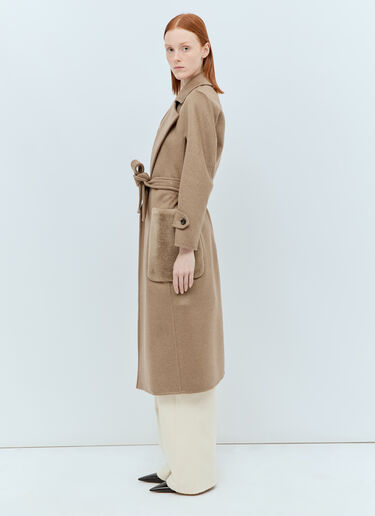 Max Mara カシミヤローブコート ブラウン max0255018