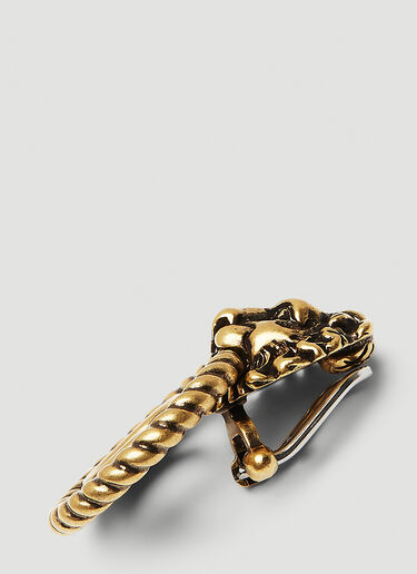 Gucci Lion Motif GG Clip-On Earrings Gold guc0250241