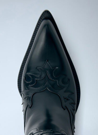LN-CC® - Acne Studios: Western Leather Boots - Black Acne Studios Western Leather Boots Black acn0265048