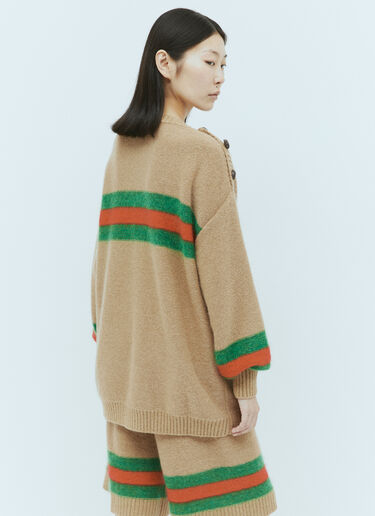 Interlocking GG Wool Mohair Sweater Gucci Interlocking GG Wool Mohair Sweater Beige guc0253048