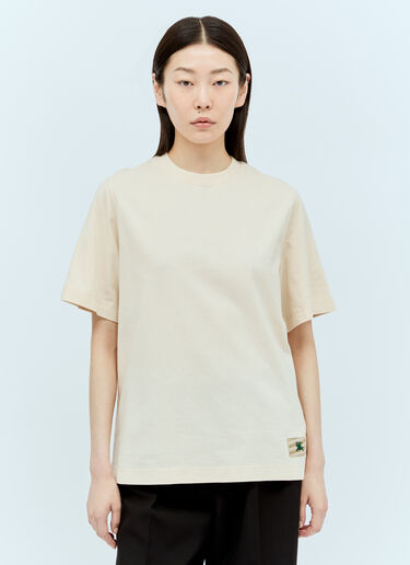 Burberry EKD Cotton T-Shirt Cream bur0255028