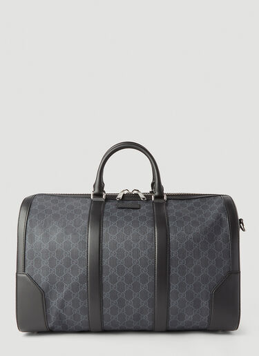 gucci duffle bag black leather