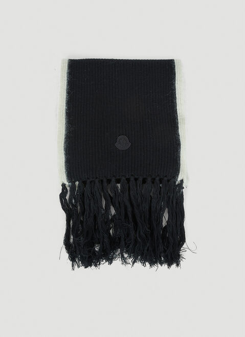 GANNI Logo Patch Fringe Scarf Pink gan0251071