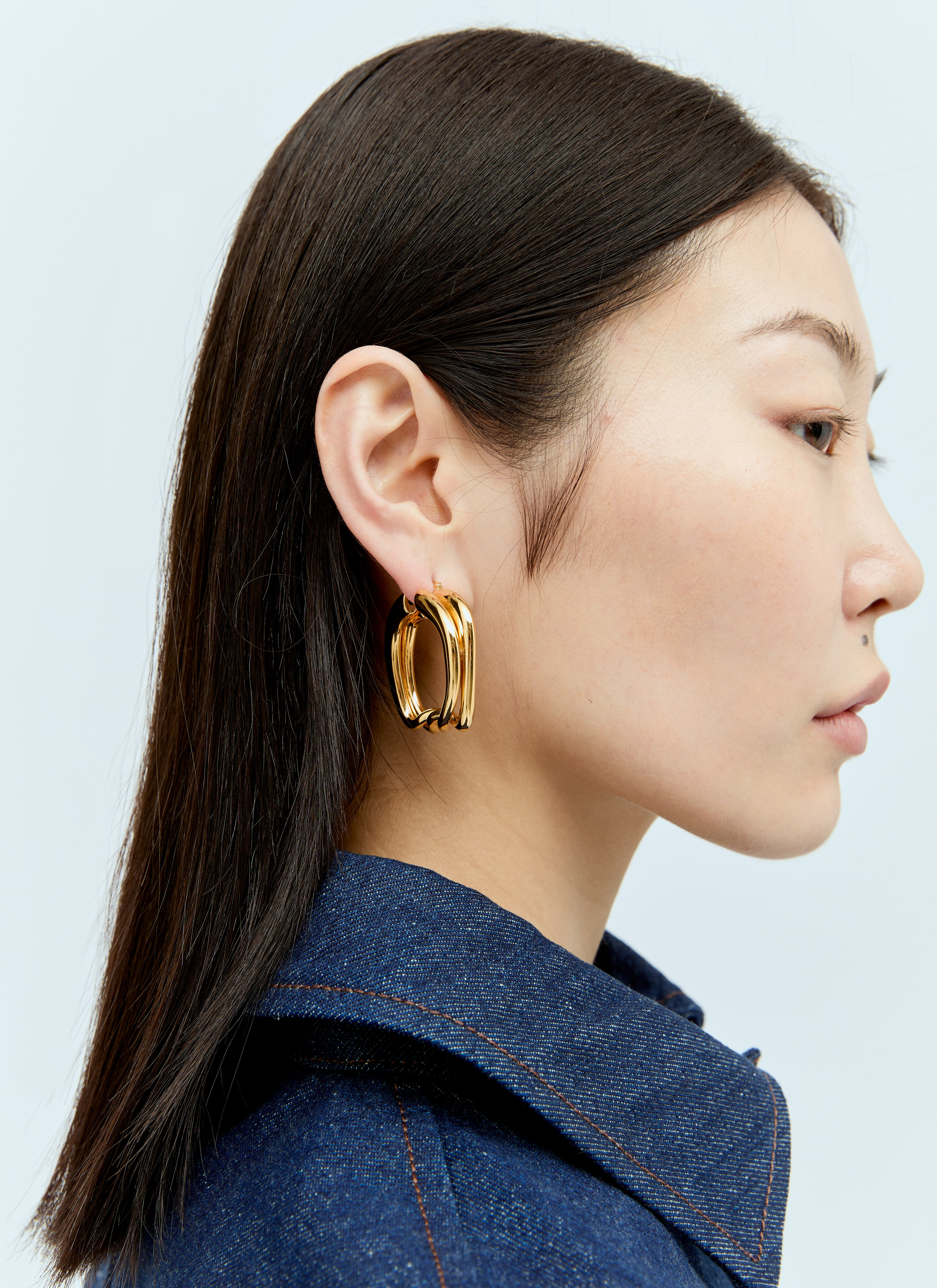 Jacquemus Les Petites Creoles Knot Earrings in Gold fur Damen LN CC
