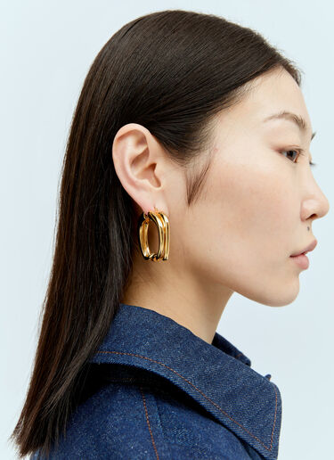 Jacquemus Les Petites Crèoles Knot Earrings Gold jas0256003