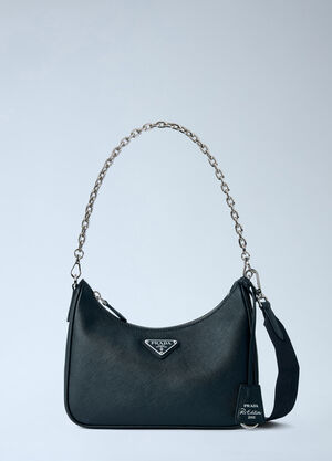 Prada Re-Edition 2005 Saffiano Shoulder Bag Black pra0265010