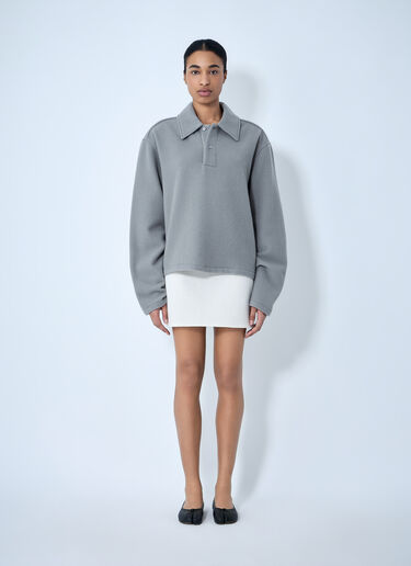 RIER Oversized Polo Knit Jumper Grey rrr0364002