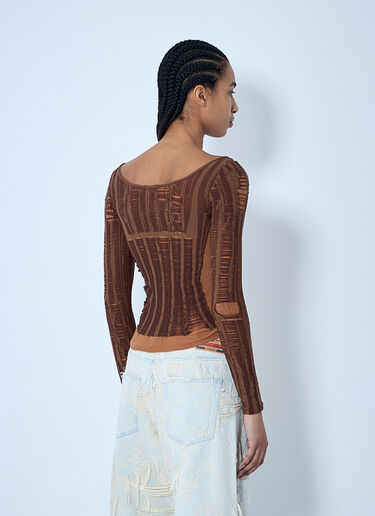 Diesel M-Calai Knit Top Brown dsl0260008