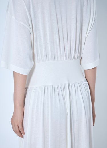 Toteme Cotton Silk Tee Dress White tot0265072